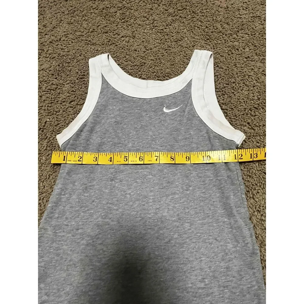 Nike Gray Sleeveless Scoop Neck Logo Tank Top Womens Size S - Picture 4 of 5